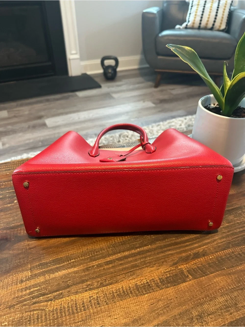 Kate Spade Eva Medium Red Leather Satchel WKRU5696